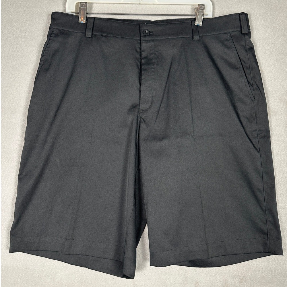 Nike Golf Shorts Mens 36 Tour Performance Black Dri-FIT Chino Flat Front EUC